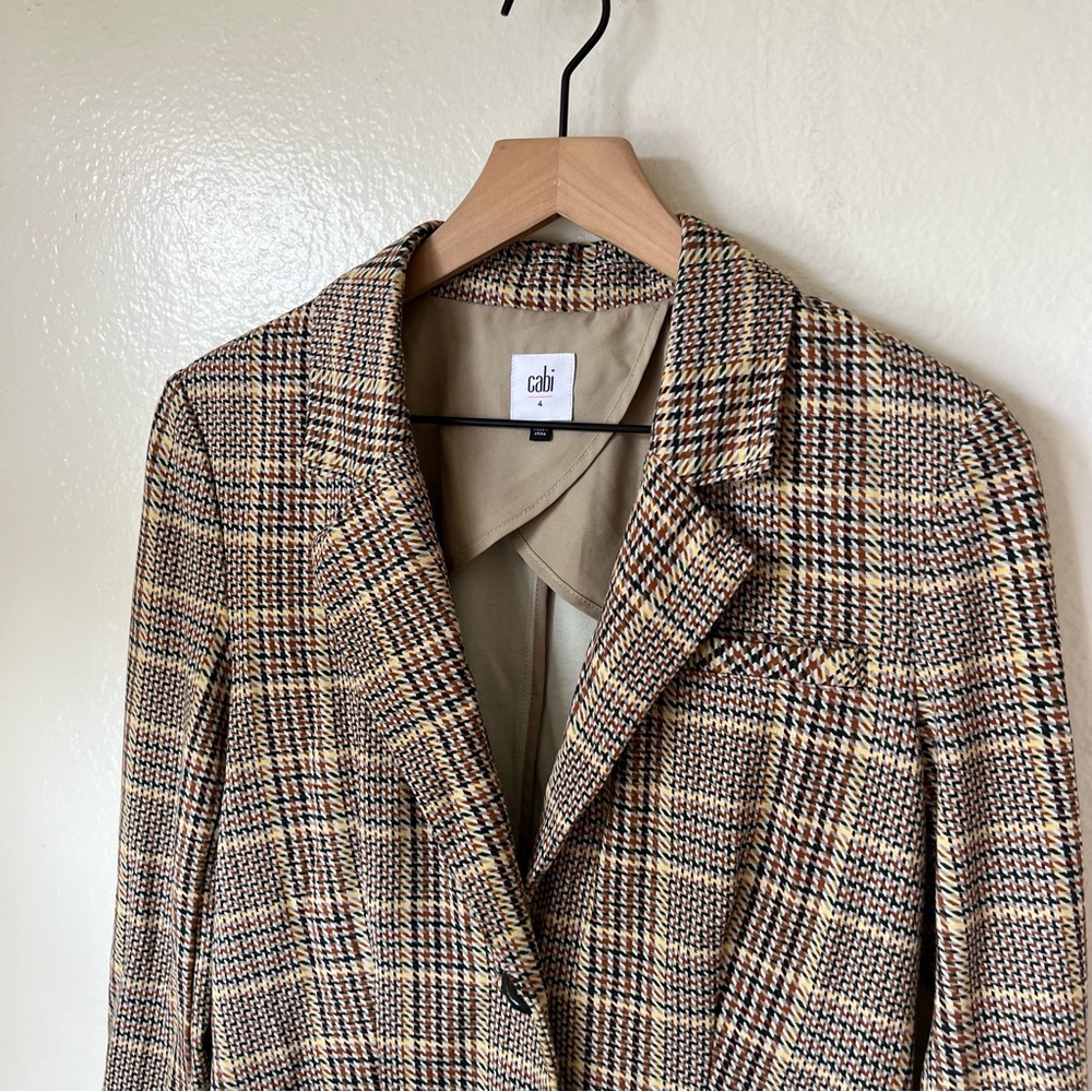 Cabi | Pastime Plaid Knit Blazer - Picture 2 of 7